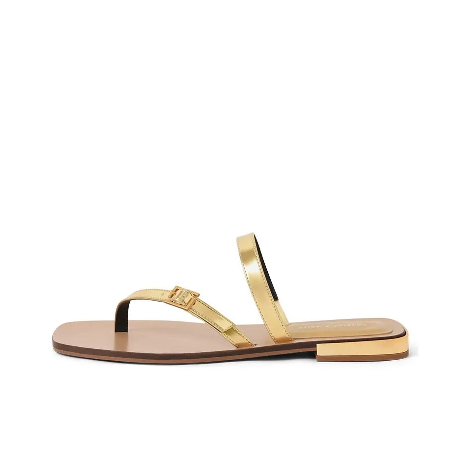 CHARLES KEITH Композитная подошва Тихий Слипоны Женские Золото