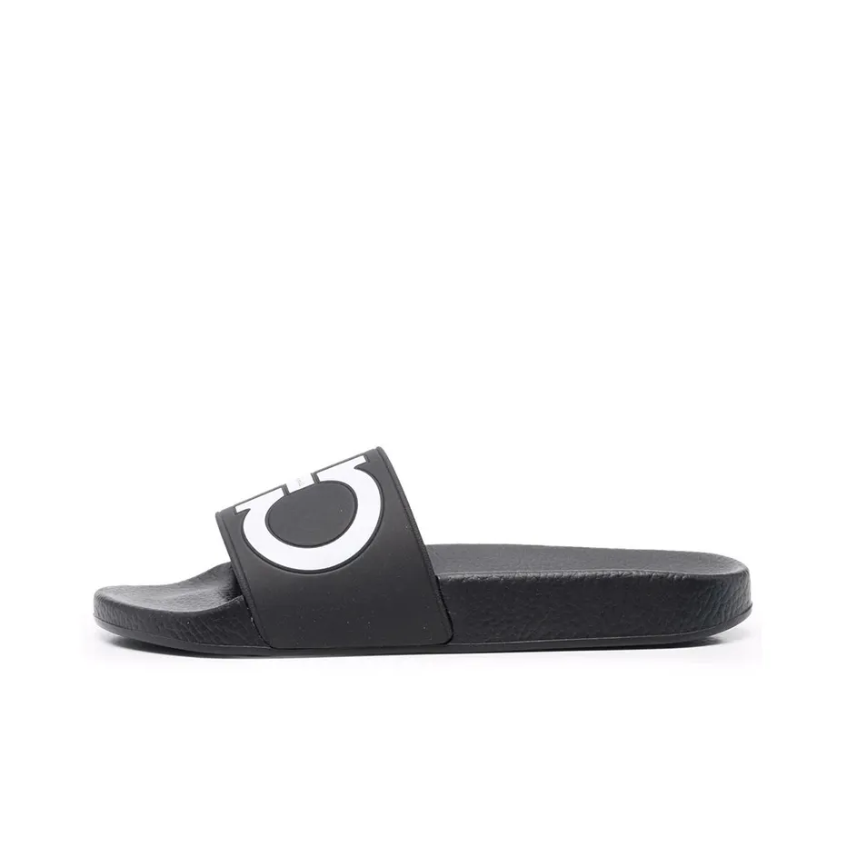 FERRAGAMO Gancini-print Open-toe Slides