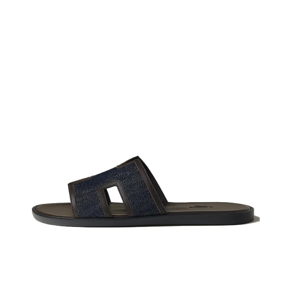 HERMES Izmir Quiet Slide Slippers Men's Blue