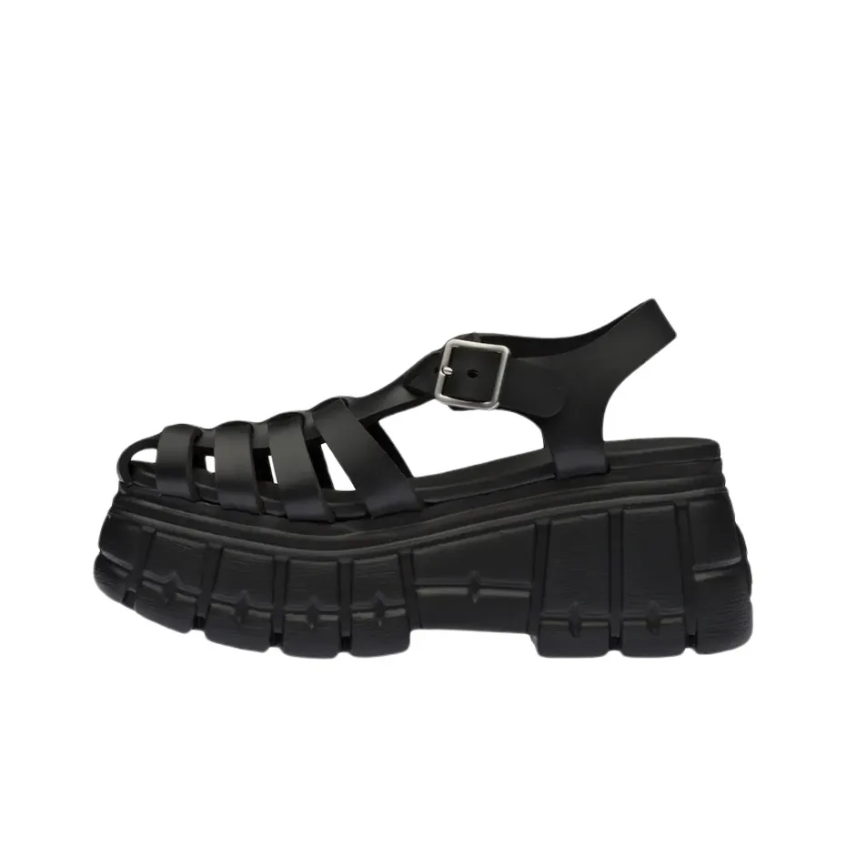 MIU MIU Flatform Caged Sandals