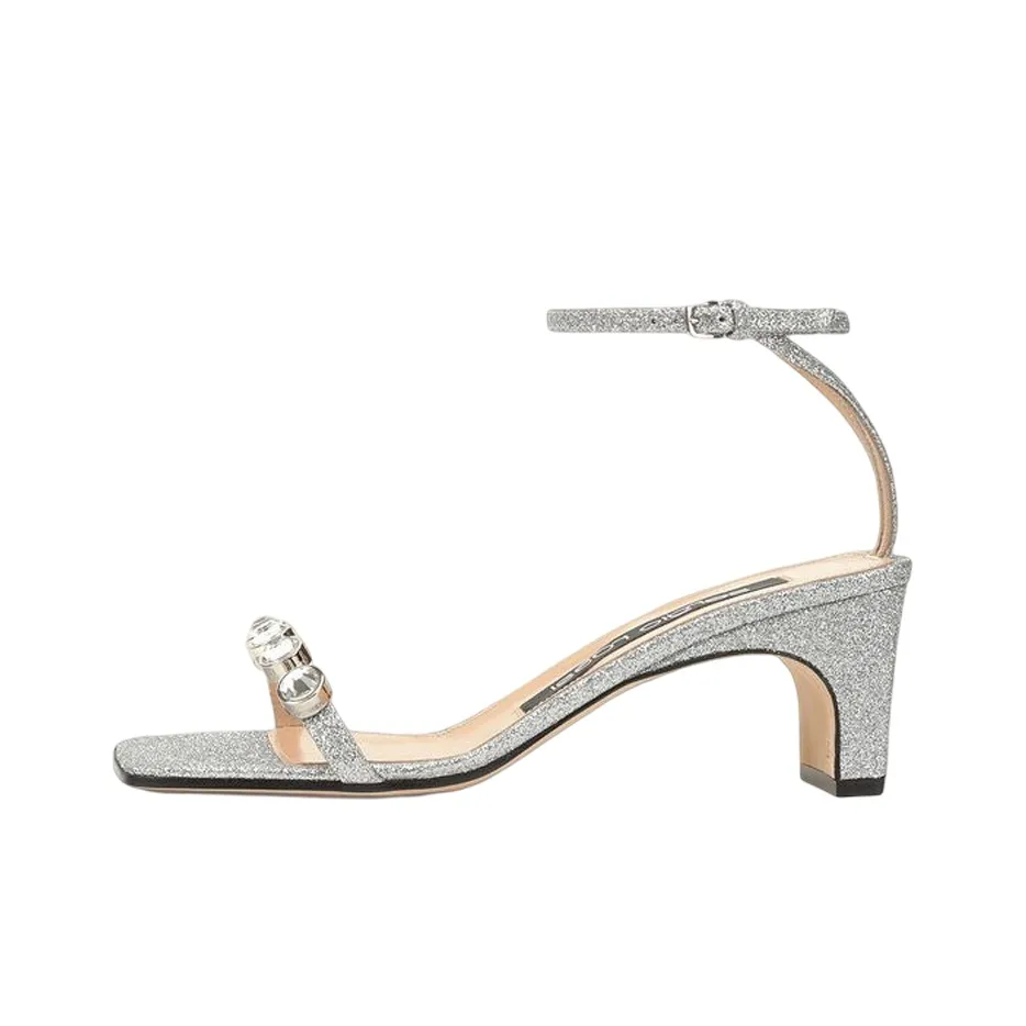 SERGIO ROSSI Crystal Glitter Sandals