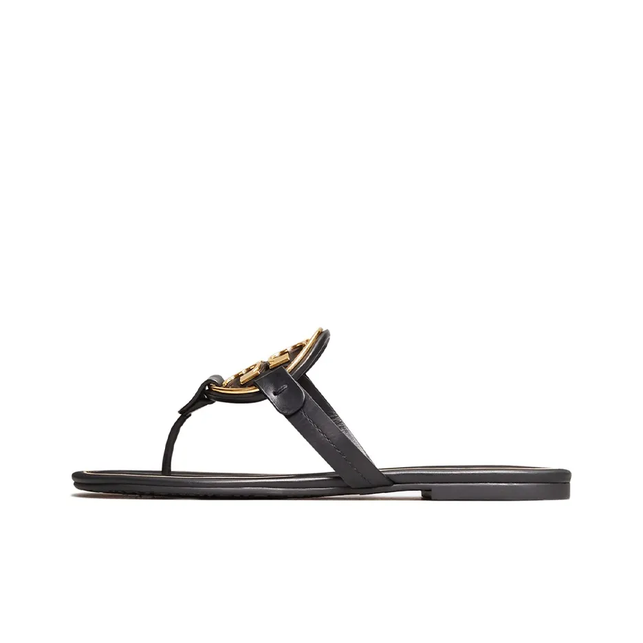 TORY BURCH Miller Flip Flops Women's Deep Black