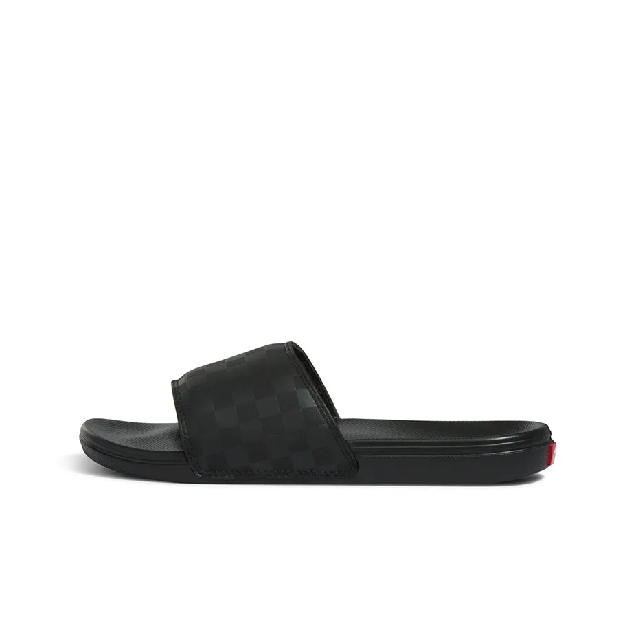 Vans La Costa Slide On Checkboard Sneakers Black