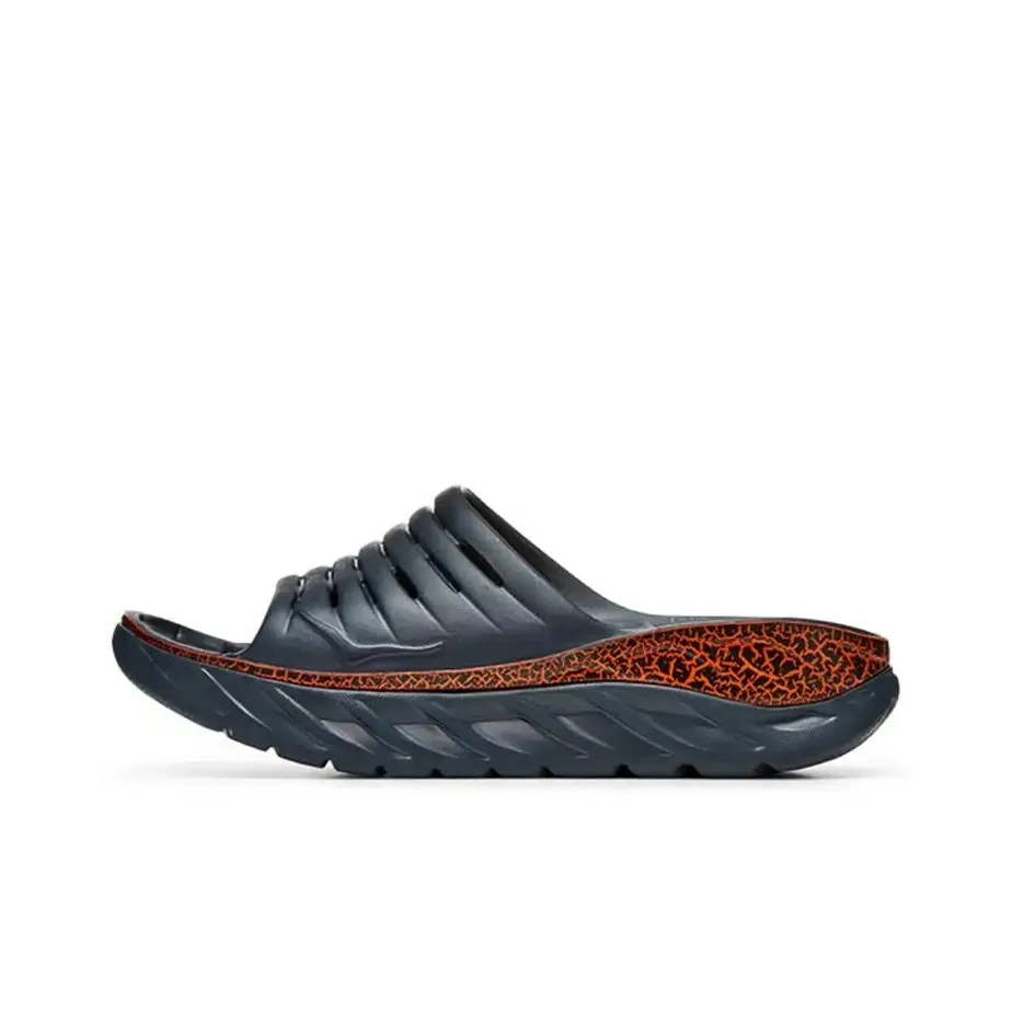 Baldinini leather combat boots Neutrals Ora Recovery Slide 'Blue Graphite Persimmon Orange'