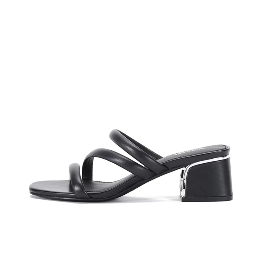 MICHAEL KORS Rubber Sole Slide Slippers Women's Black