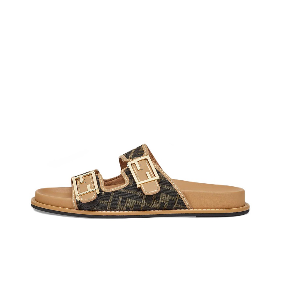 サンダル・ミュール FENDI SS25 Two-tone leather FFold pumps (8J8703AU29 F1SUT) Fendi FFold Leather Black | Fendi