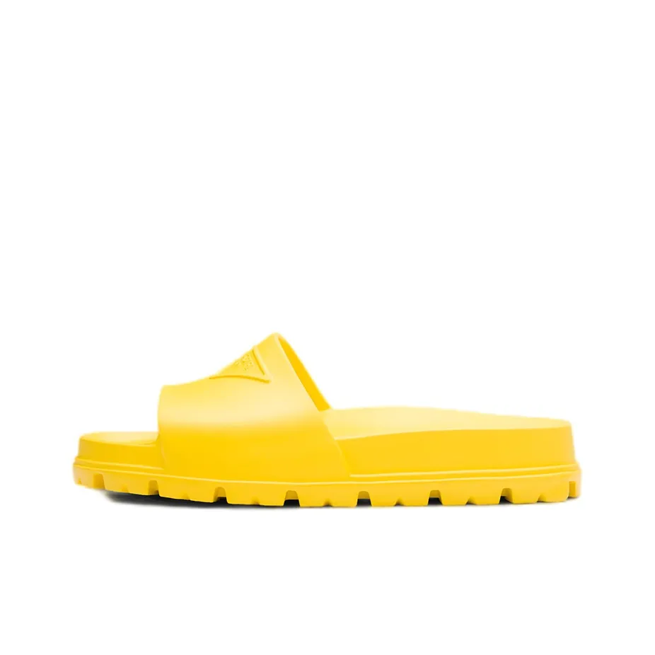 PRADA Rubber Sole Slide Slippers Men's White