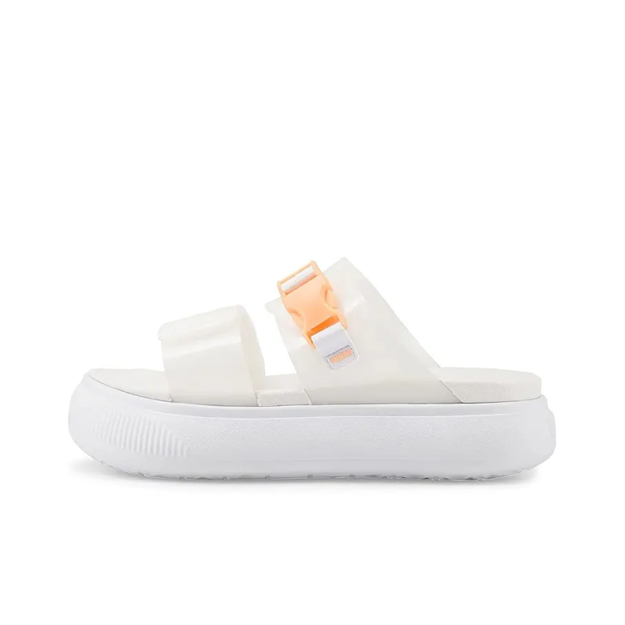 PUMA Suede Rubber Sole Quick-Dry Slide Women's White PUMA Замша Резина Слайд Быстросохнущий Женские Белые
