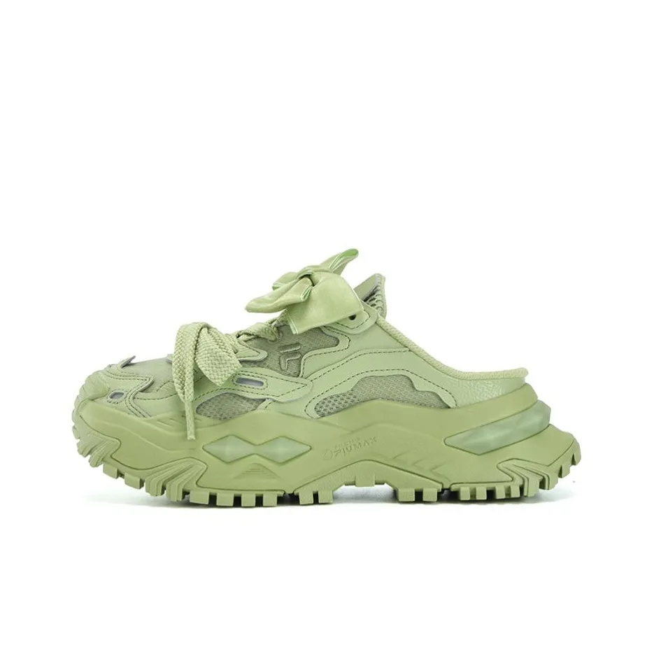 FILA FUSION Bianco Mule Slippers 'Green' Women's