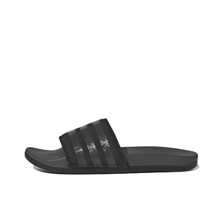 Adidas Adilette Comfort Slides Core Black Grey Women's