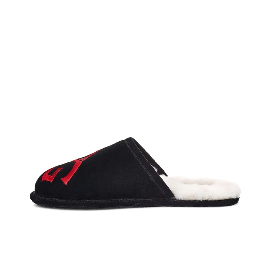 UGG Scuff Logo Slipper Black Red
