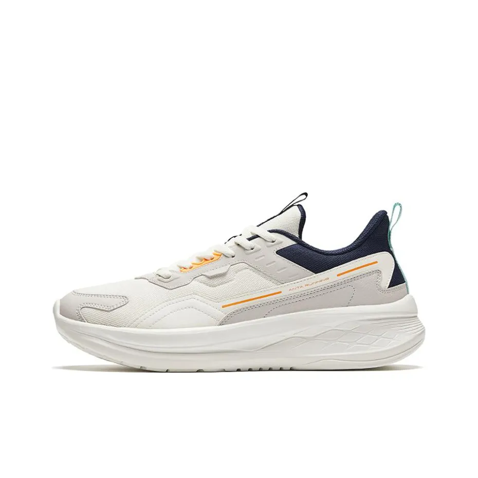 Anta Anti Slip Wear Resistant Low Top Running Shoes Men's White