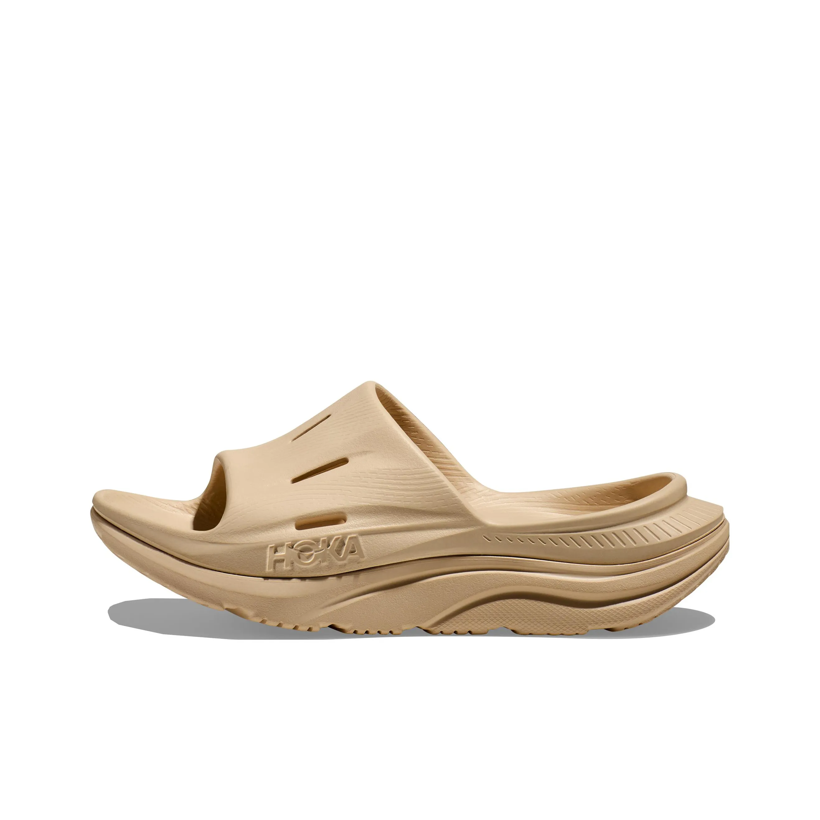 HOKA Men's Sky Toa Gore-Tex Hiking Shoes in Charcoal Gray Fiesta Ora Recovery Slide 3 Shifting Sand