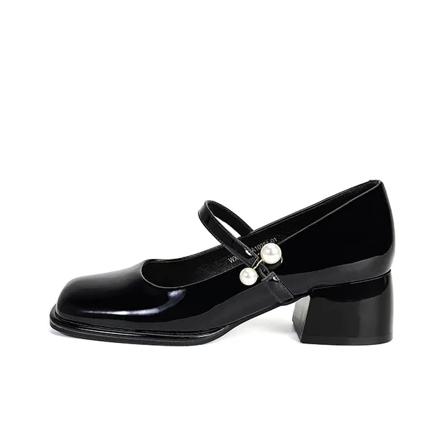 LESELE Грубый каблук Туфли Мэри Джейн Женские