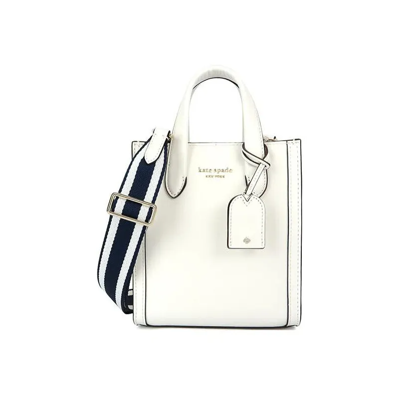 Kate Spade Manhattan Leather Crossbody Bag, Shoulder Bag Regular Women's White