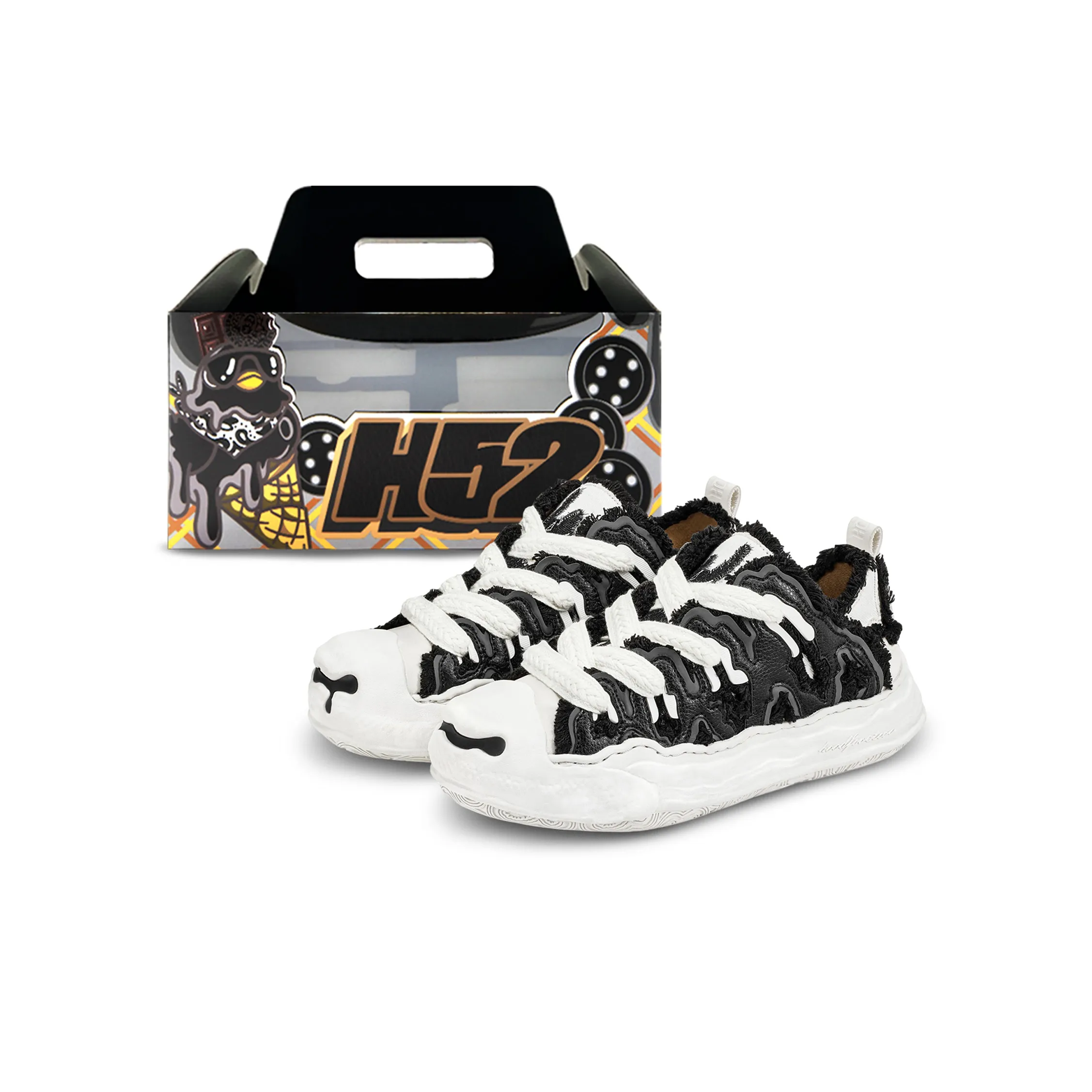 H 52 Mid Top Skateboard you Shoes Unisex Black