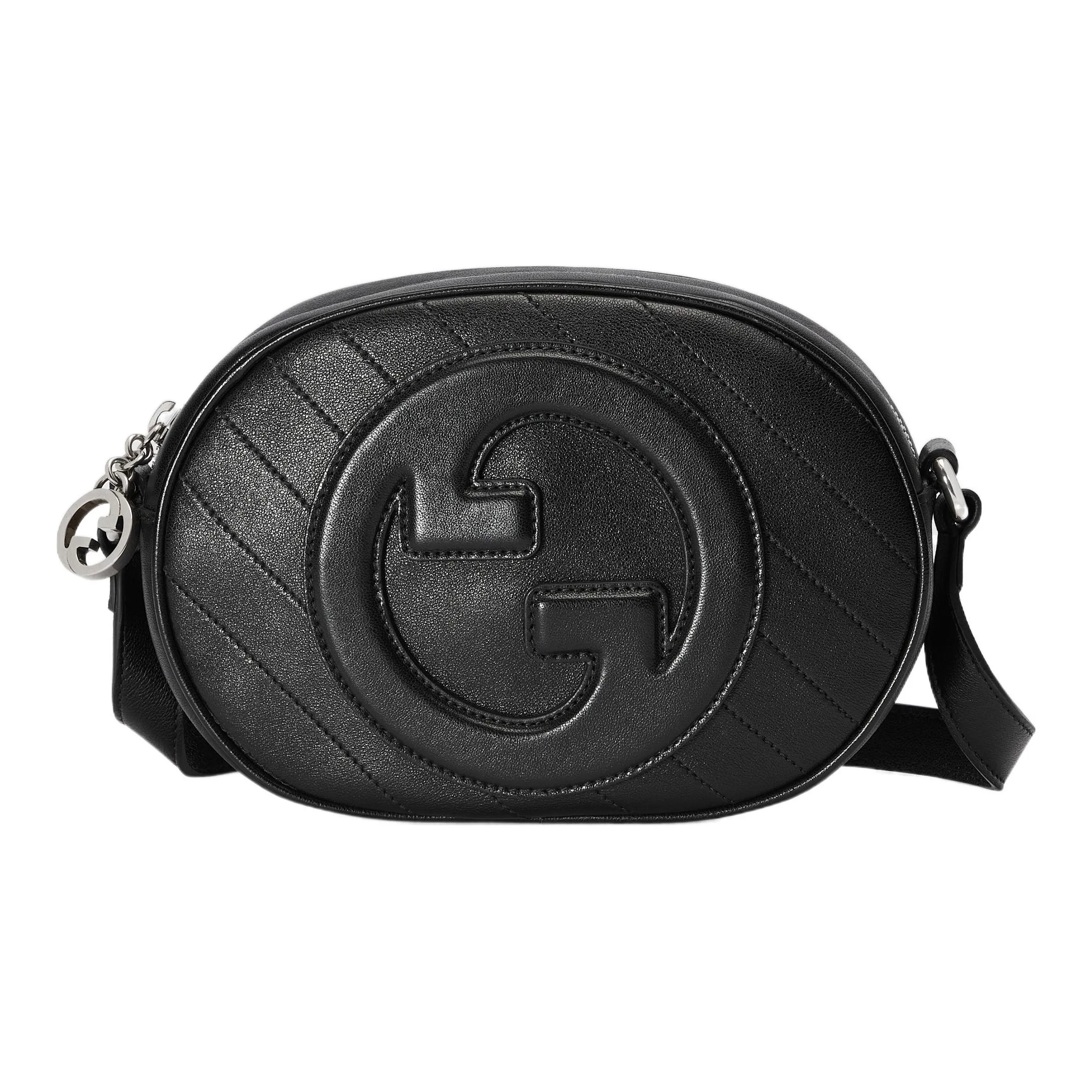 GUCCI Blondie Leather Crossbody Bag, Shoulder Bag Women's Black