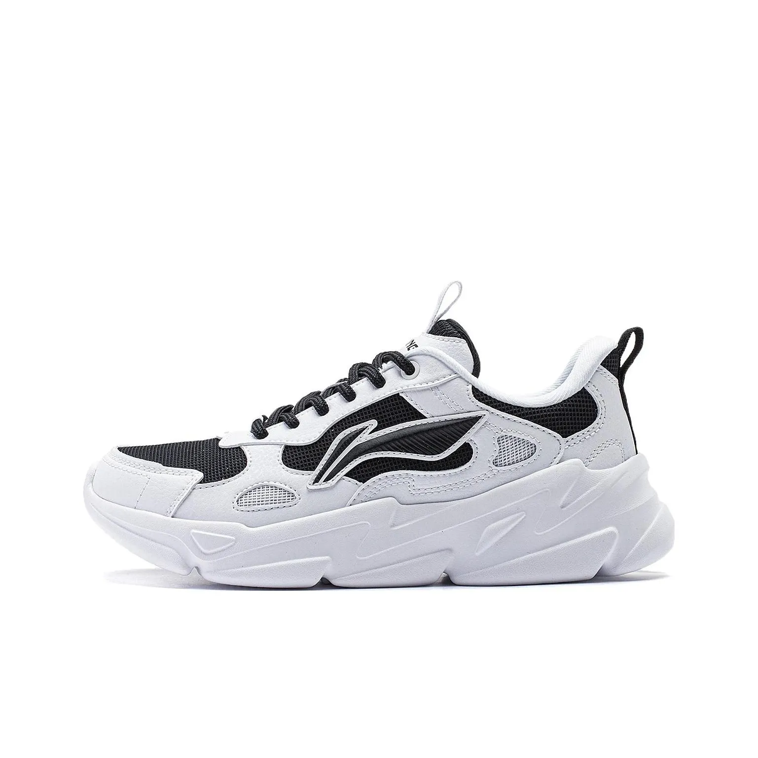 LiNing Stream Fireflies Durable Cushioning Low Top Casual Shoes Women's Black White