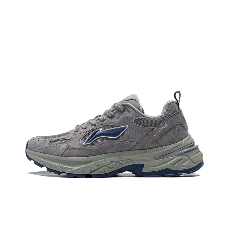 LiNing Beichen Cushioning Anti Slip And Wear Resistant Support Low Top Casual Shoes Men's Gray