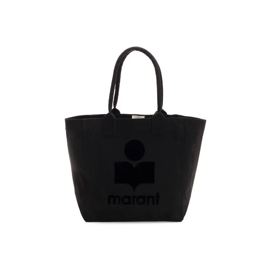 ISABEL MARANT Yenki Flocked Logo Small Tote Bag