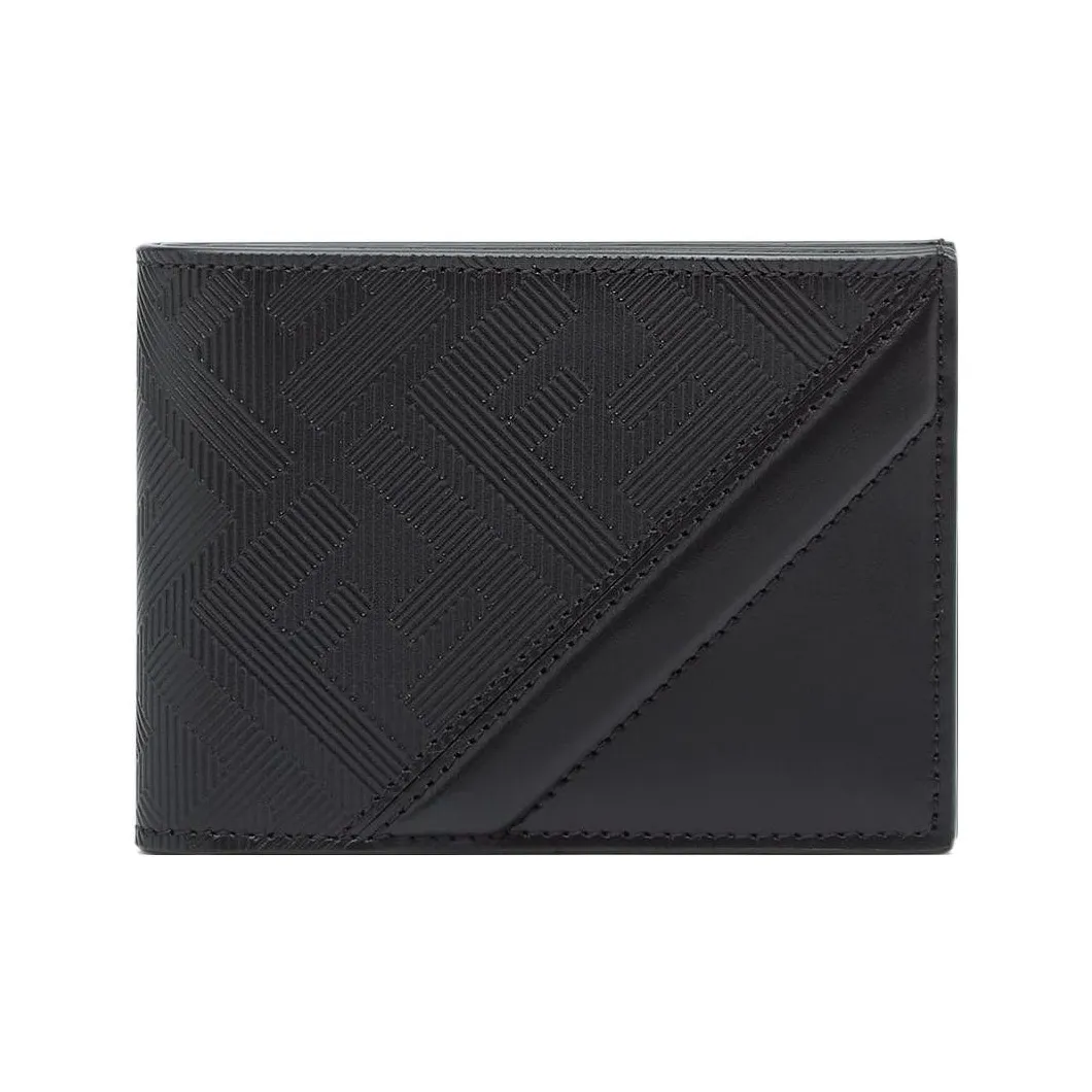 FENDI Leather Wallet Men's Black