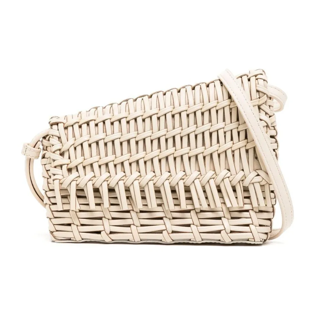 Staud Leather Crossbody Bag Shoulder Bag Women's Beige