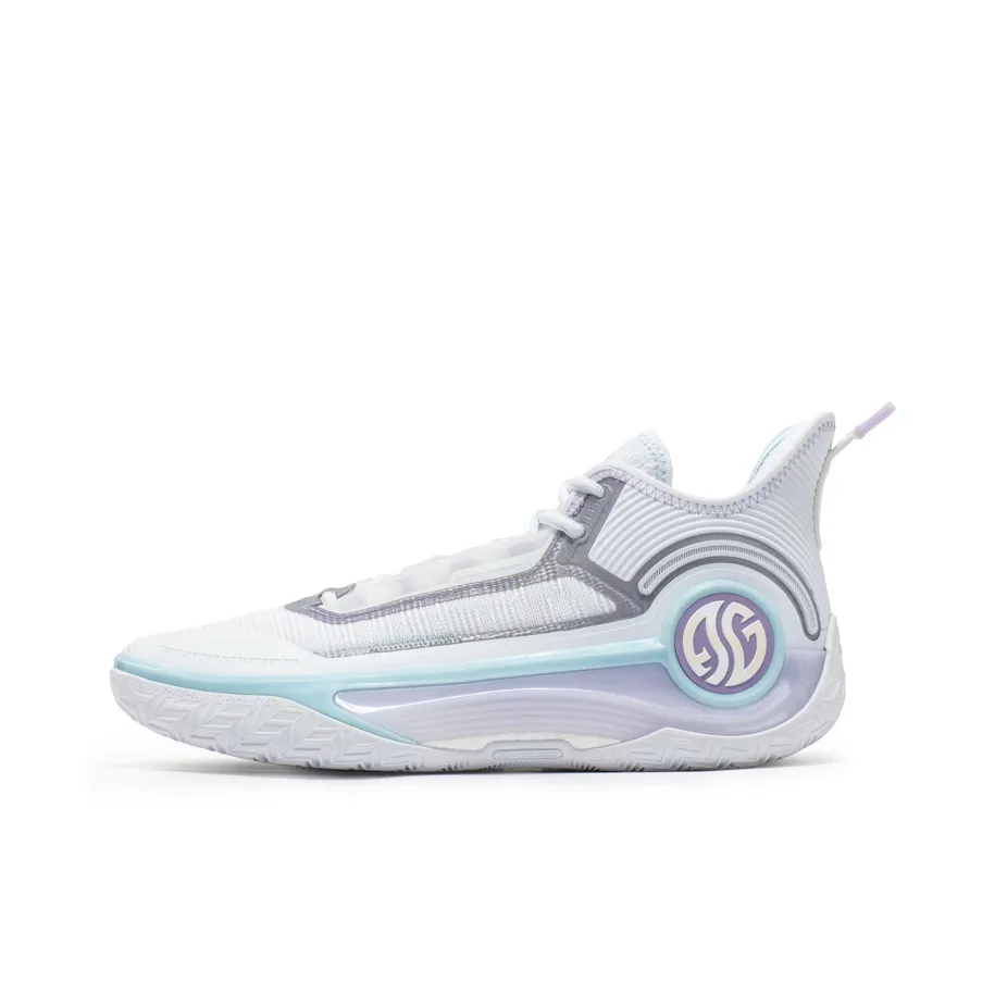 361° AG4 Aaron Gordon 4, Ice Blade Low Top Performance Basketball Shoes Men's White Blue