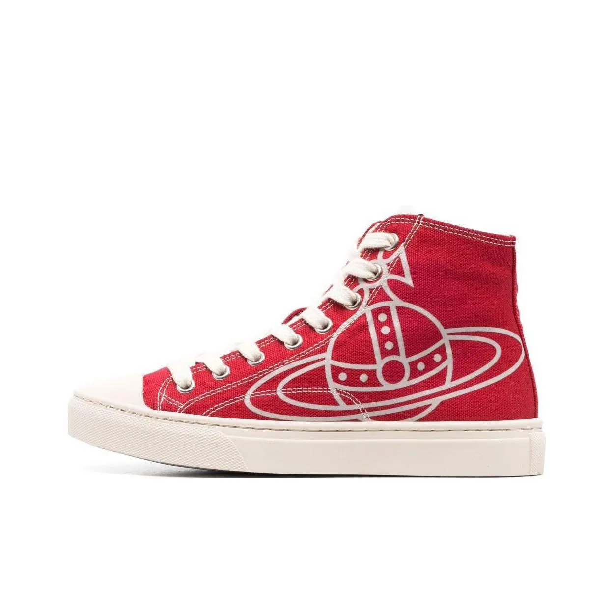 Vivienne Westwood Mid-Top Skateboard Shoes Women's Red Beige