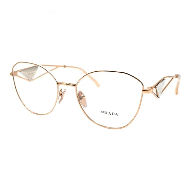 PRADA Alloy Butterfly Eyeglass Frames Women's White Rose Gold