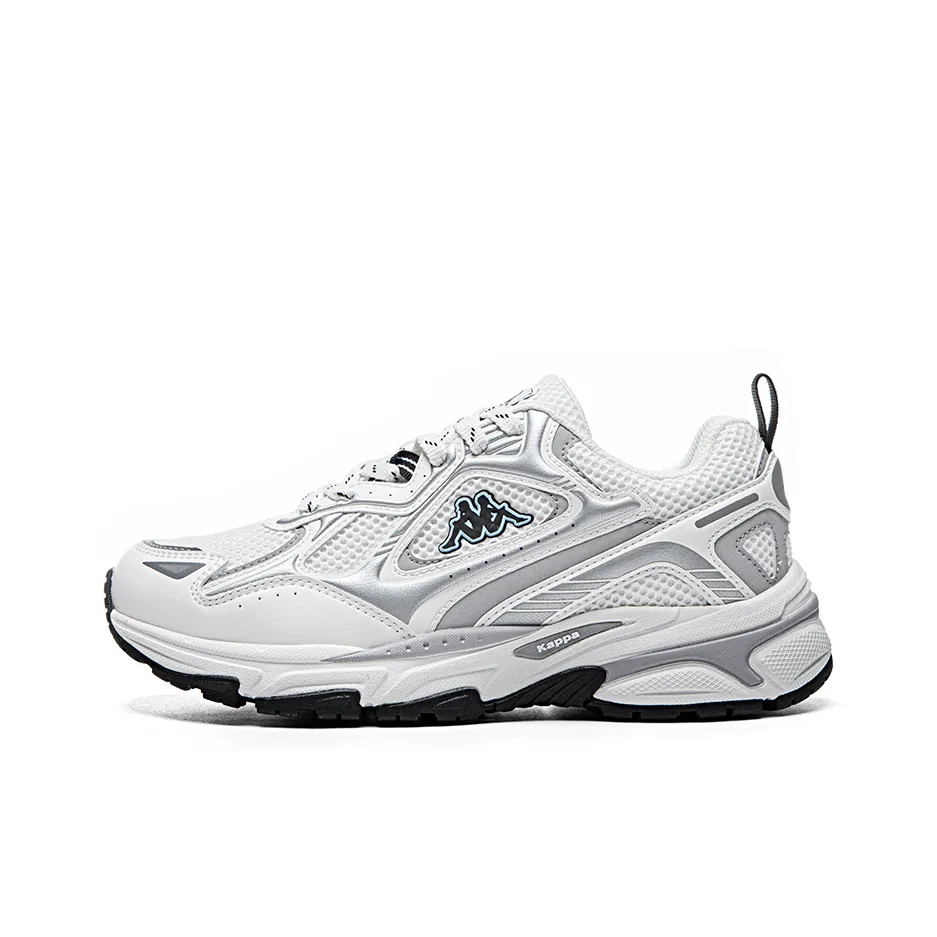 Kappa Anti Slip Wear Resistant Breathable Lightweight Low Top Running Shoes Unisex Heron Feather White Olympics Gray