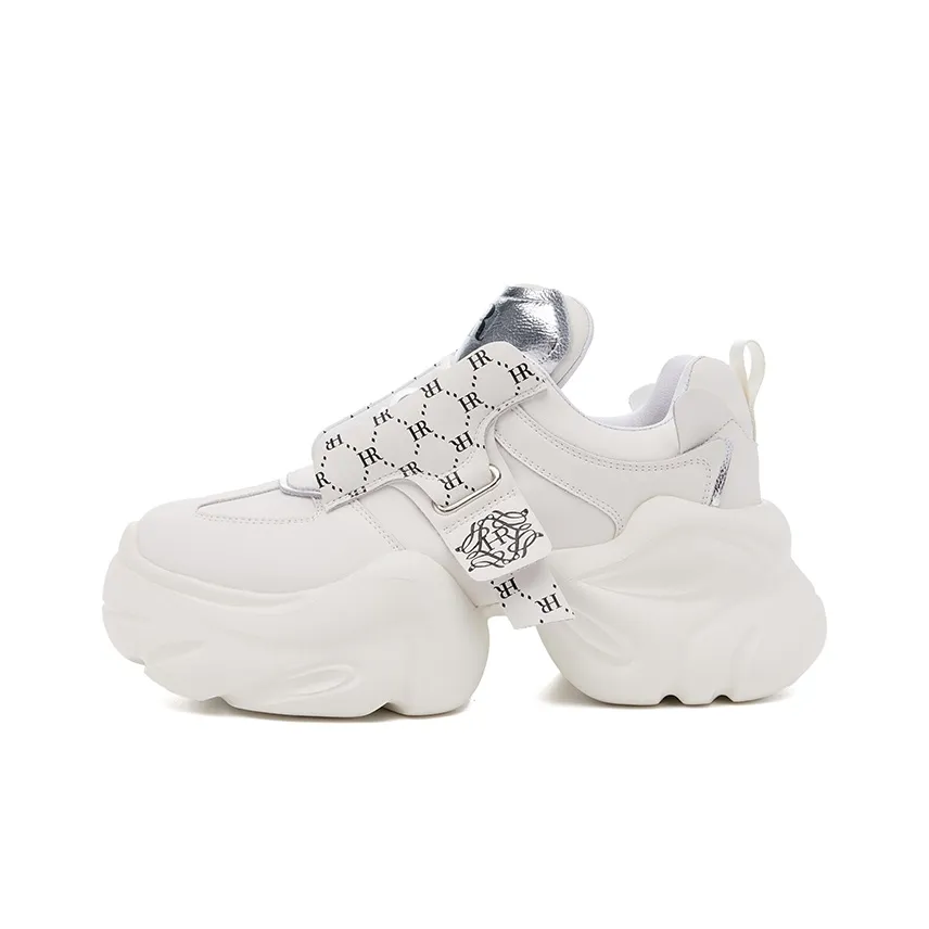 HR HELENA Низкий топ кеды подошва с эффектом шерсти 6 см женские