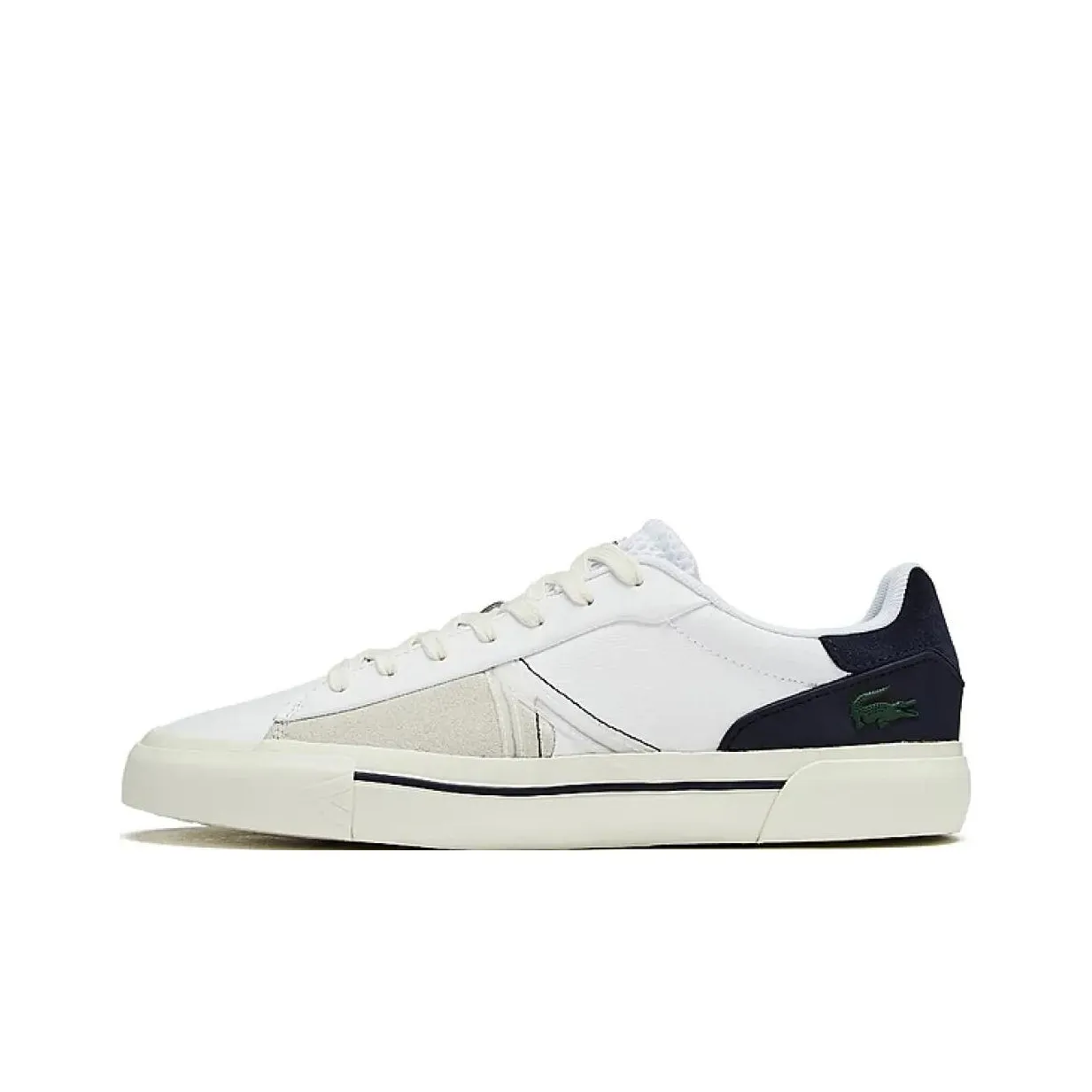 LACOSTE Low Top Skateboard Shoes Men's White Black
