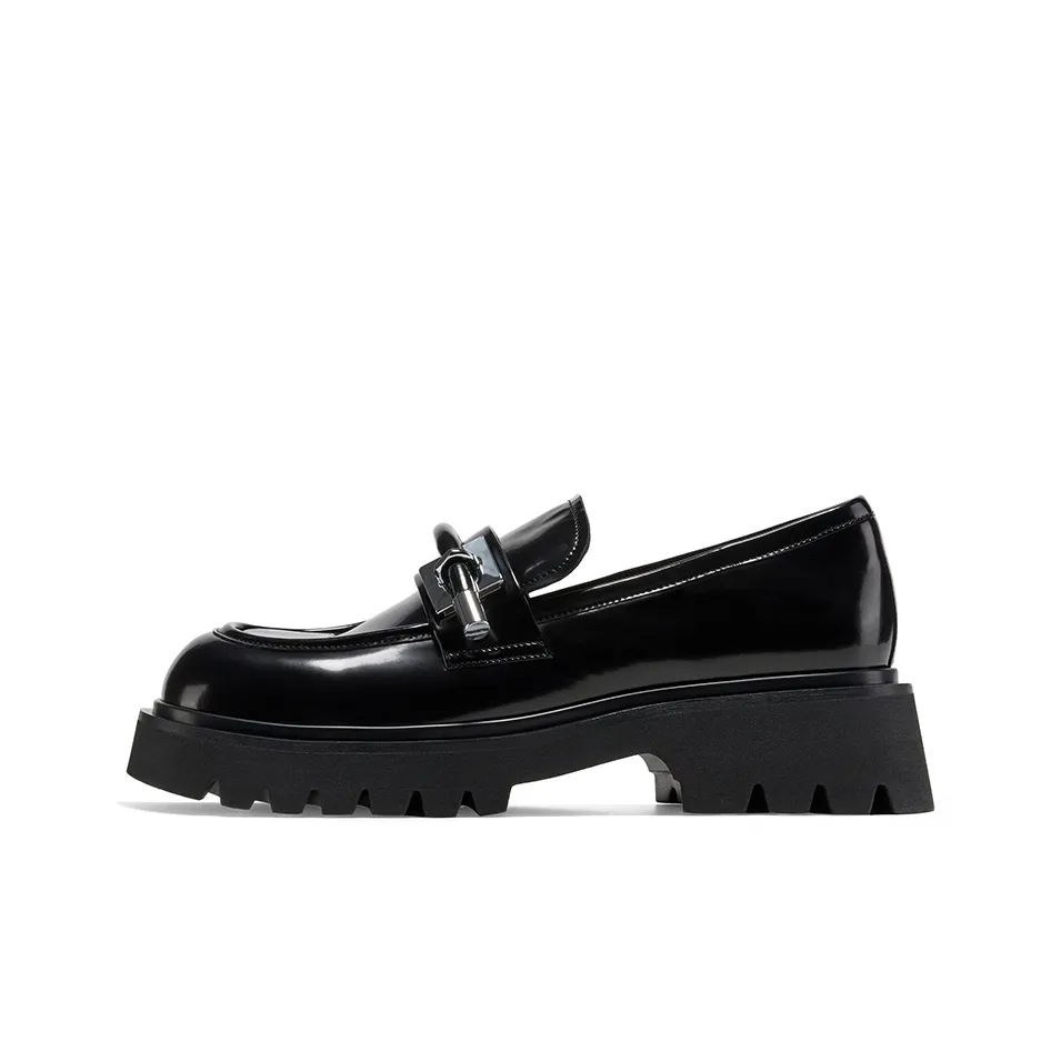 GG-CC Ballet Flats Platform Commute Loafers 5cm Women's Black