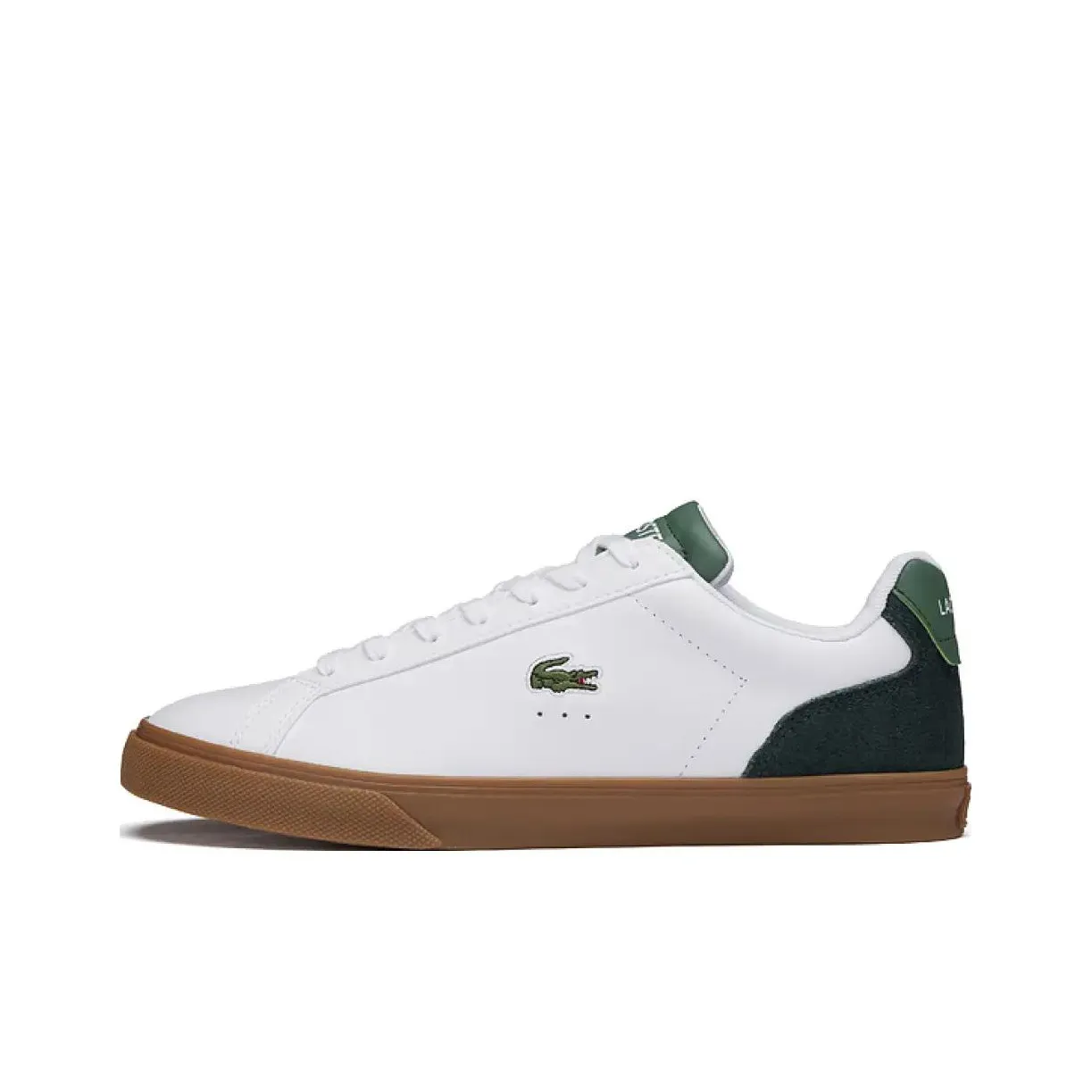 LACOSTE Low Top Skateboard Shoes Men's White Green