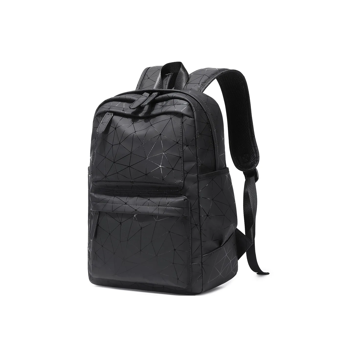 Slazenger PU Soft Leather Backpack Men's Obsidian Black