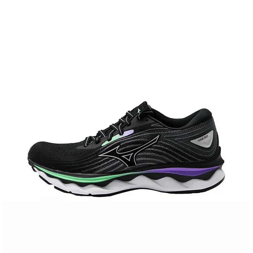 Mizuno Wave Sky 6 Low Топ Беговые кроссовки Женские Черный