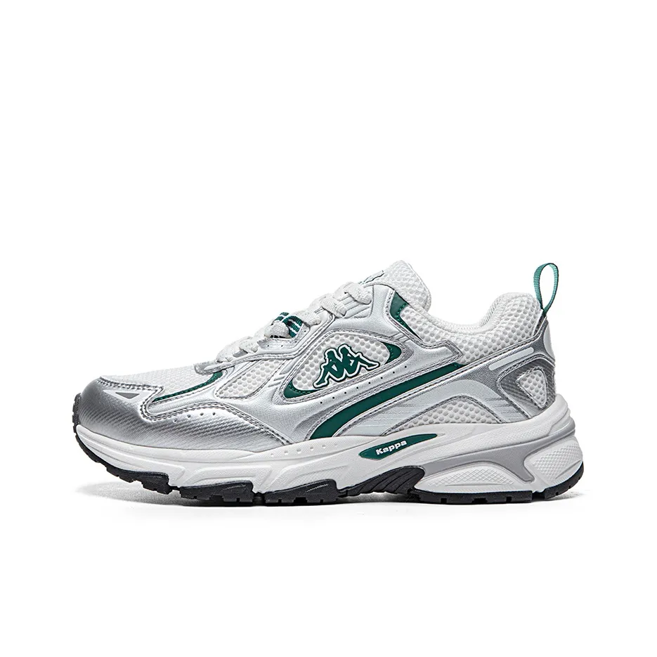 Kappa Wing Anti Slip Wear Resistant Breathable Force Low Top Running Shoes Unisex Gray White