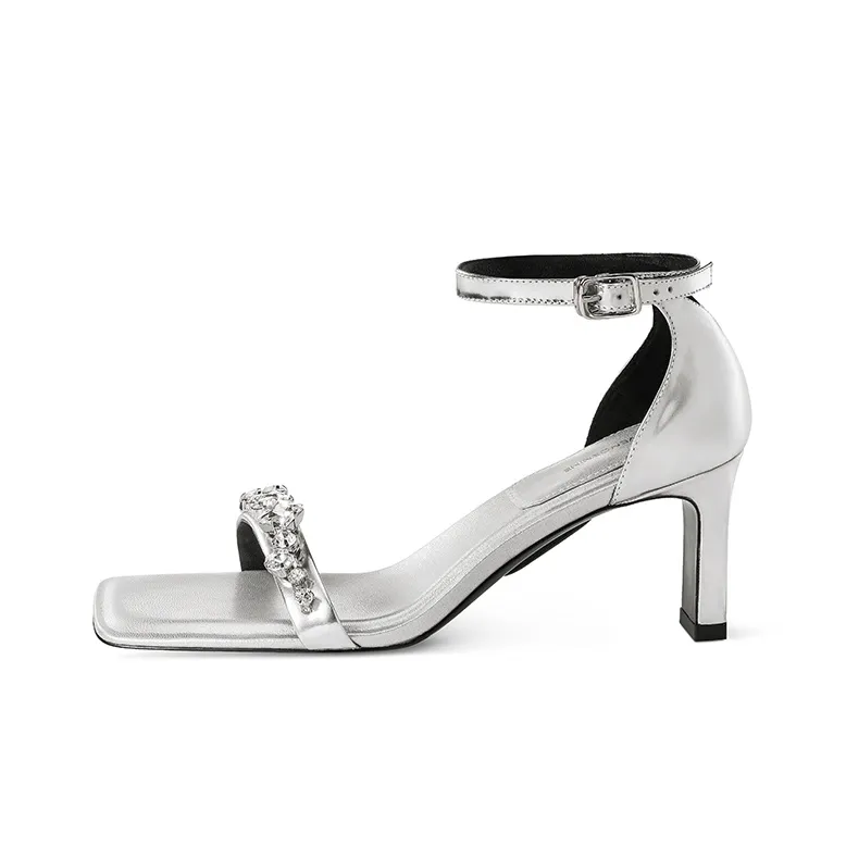 7or9 Glacier One Sandals 7cm Женские Серебристые