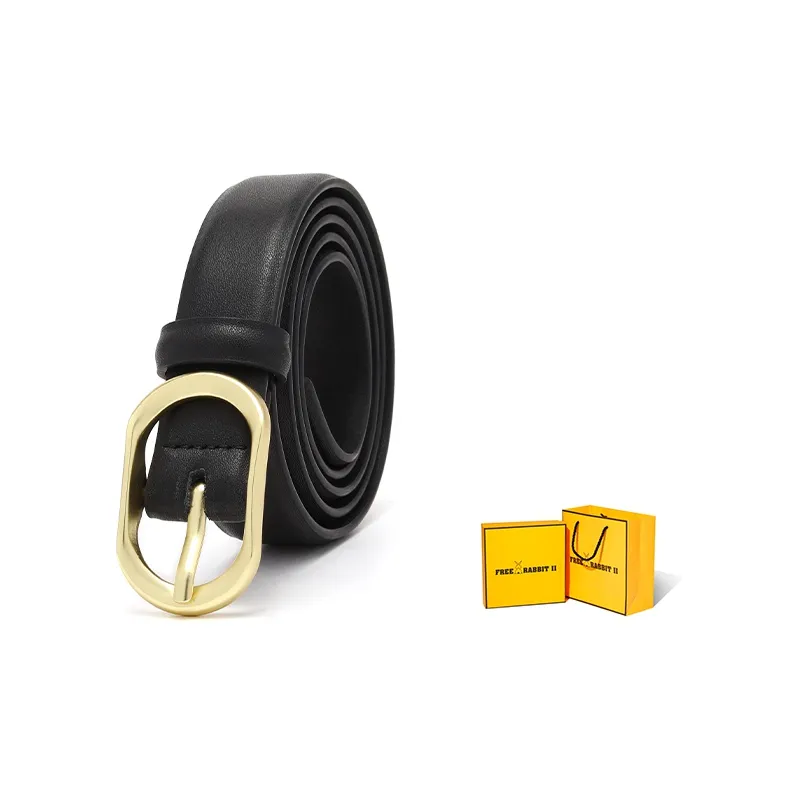 FREE RABBITⅡ Double Sided Pin Buckle Cow Leather Leather Belts Women's 2.3cm