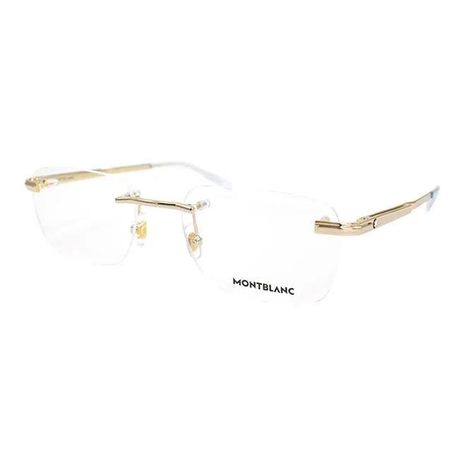 MONTBLANC Сплав Металл Прямоугольные Оправы для Очков Мужские Золотые