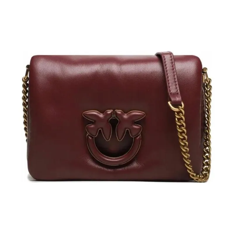 PINKO Baby Love Кожа Сумка через плечо Сумка на плечо Женская Бордовый