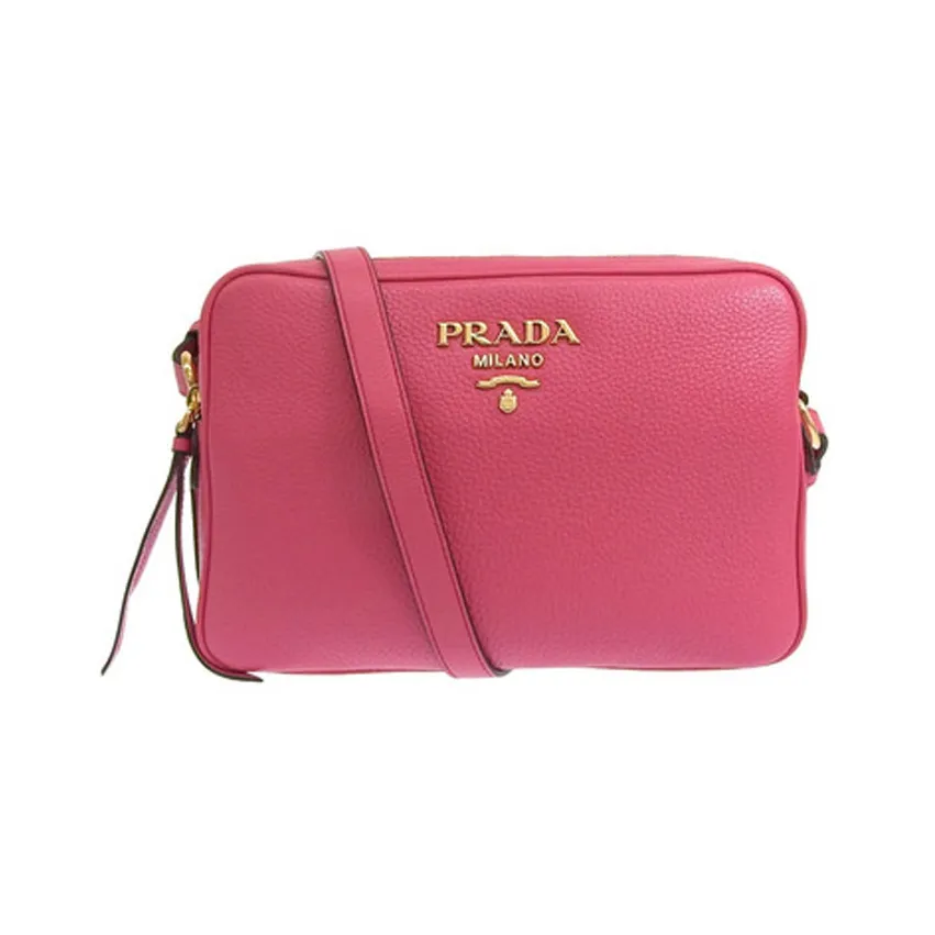 PRADA Leather Shoulder Bag, Crossbody Bag Regular Women's Pink