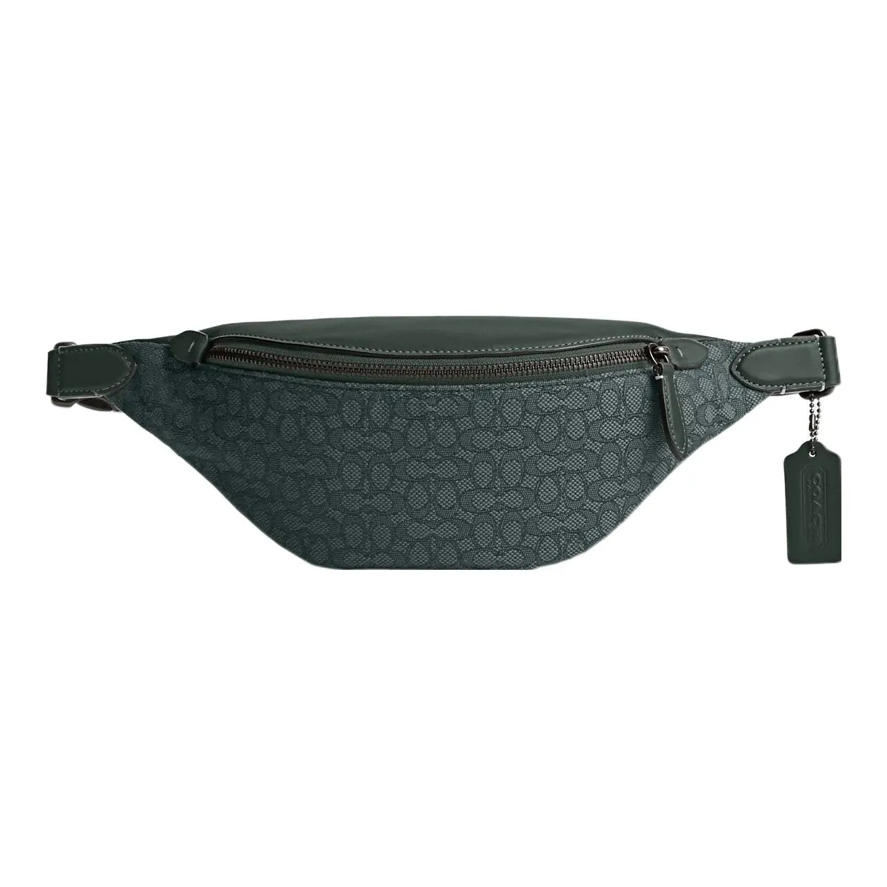 COACH Charter Jacquard With Calfskin Shoulder Bag Crossbody Bag Sling Bag Fanny Pack Large Size Men's Green