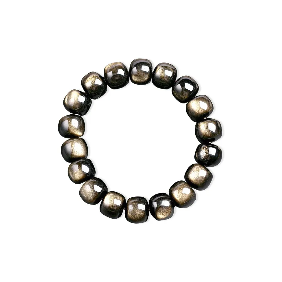 Love Link Золотой SHEEN Обсидиан Браслеты Унисекс