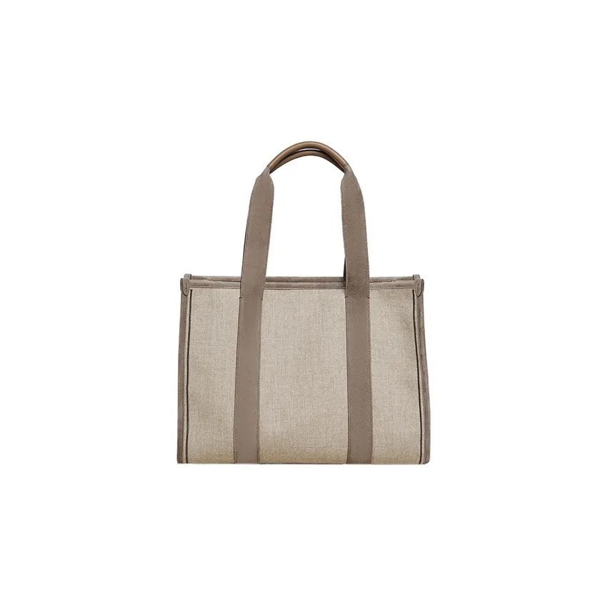 Brunello Cucinelli Polyester Tote Bag, Shopping Bag, Shoulder Bag, Handbag Women's Light Umber