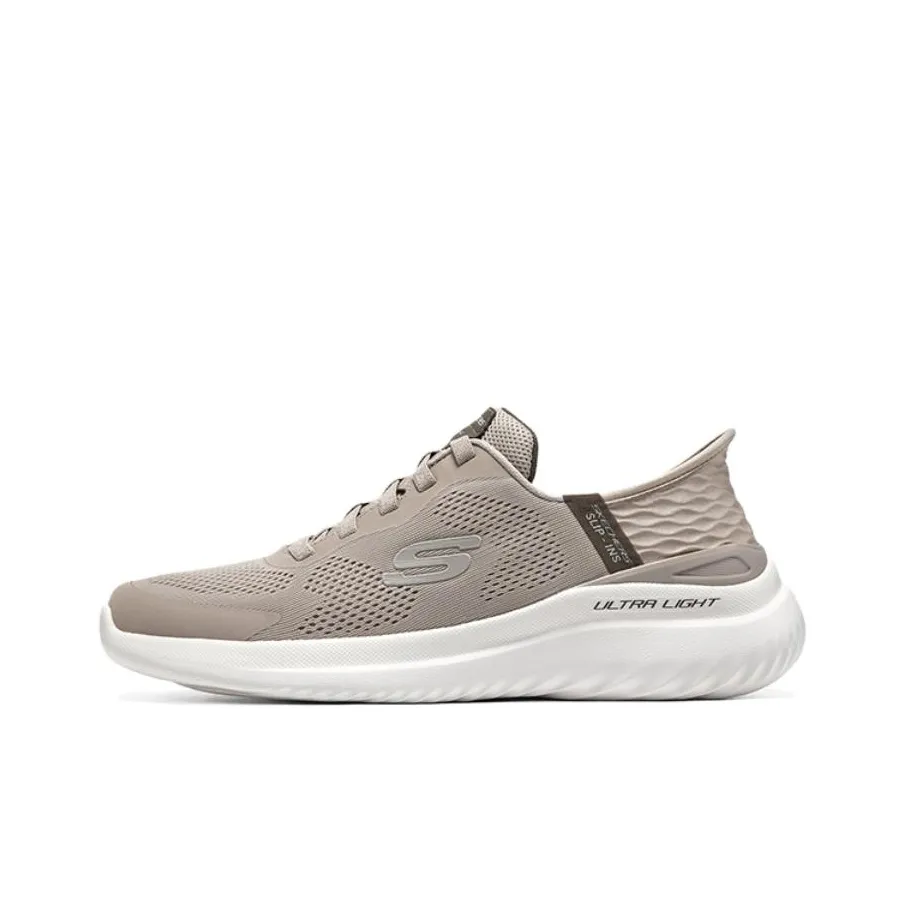 Skechers Hands Бесплатно Slip ins Дышащий Низкий Топ Кэжуал Мужской Серый