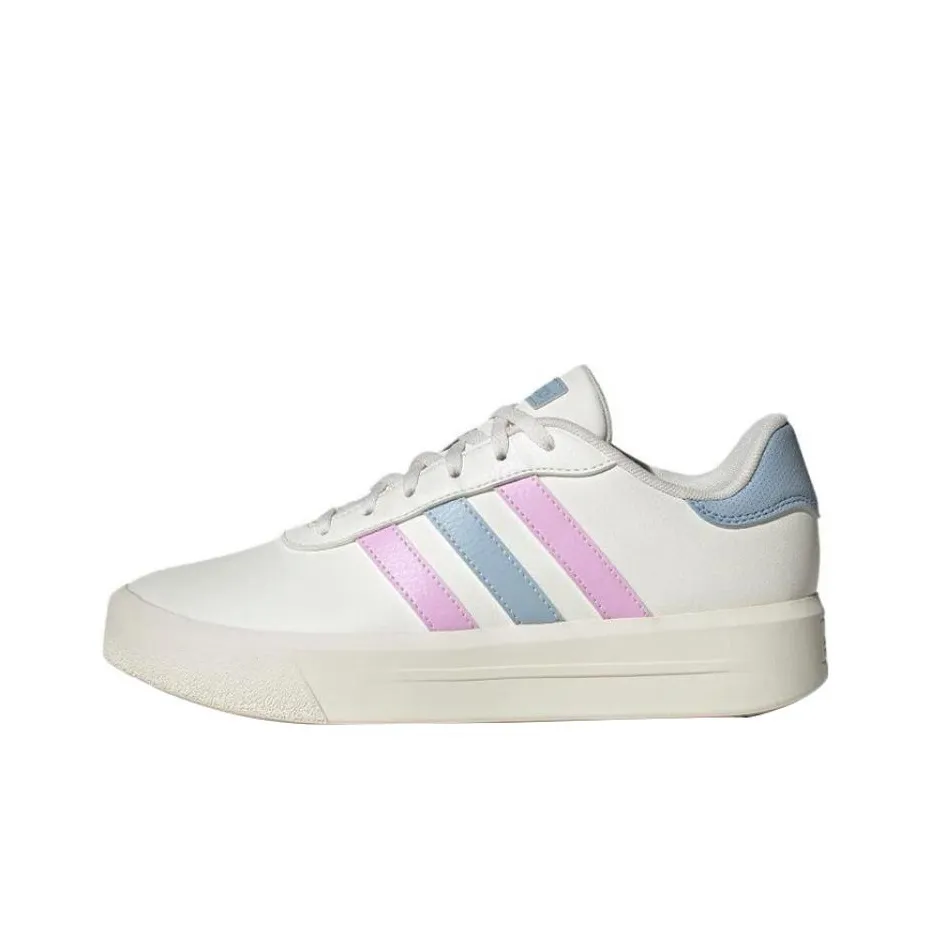Adidas Court Platform Shoes 'Off White Lilac Blue' Women's