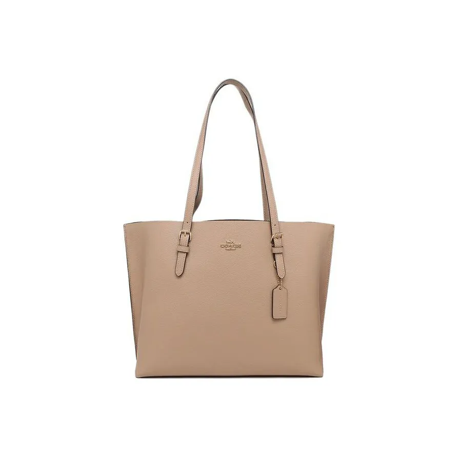 COACH Mollie Cow Leather Mommy Bag, Tote Bag, Shopping Bag, Handbag, Shoulder Bag Tubas Women's Taupe