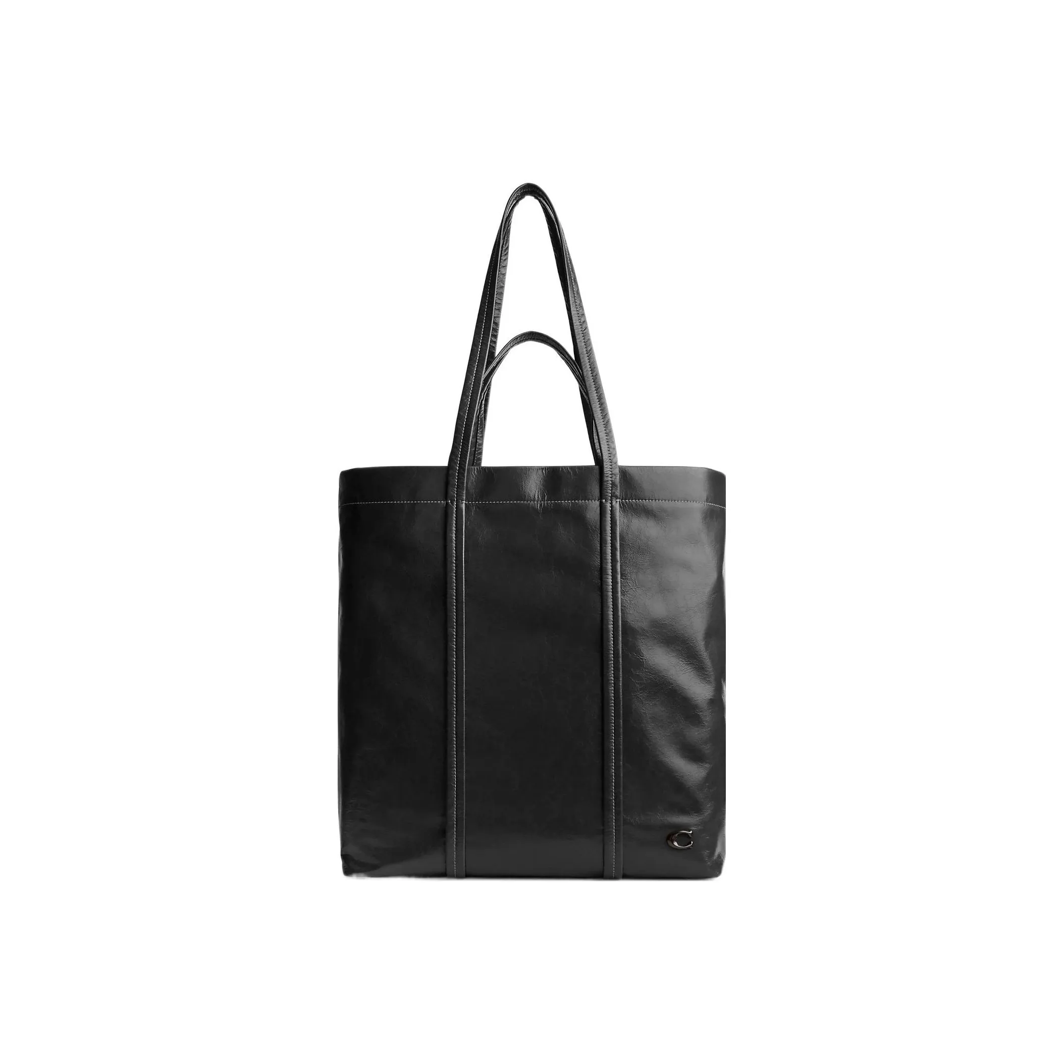 COACH Кожа Тоут Сумка Сумка для покупок Сумка Сумка через плечо Большая Мужская Черная