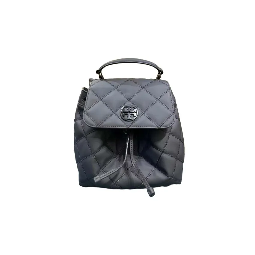 TORY BURCH TB Willa Matte Lambskin Backpack Medium Size Women's Black
